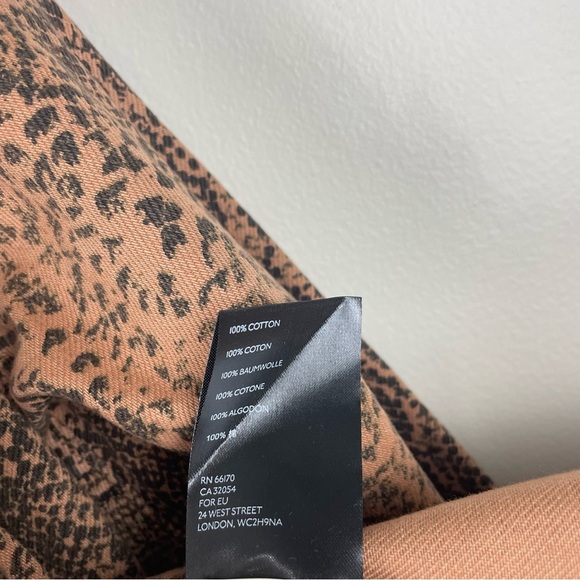 Free People Snakeskin Trucker Jacket Denim Womens Medium Brown Black Boho - Picture 9 of 11